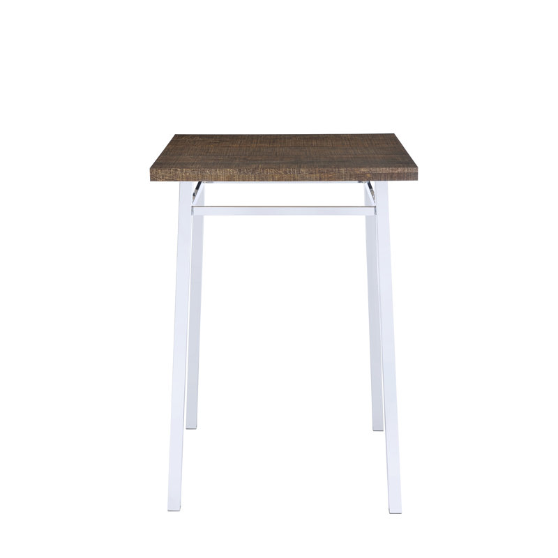 Élégante table de bar carrée en chêne