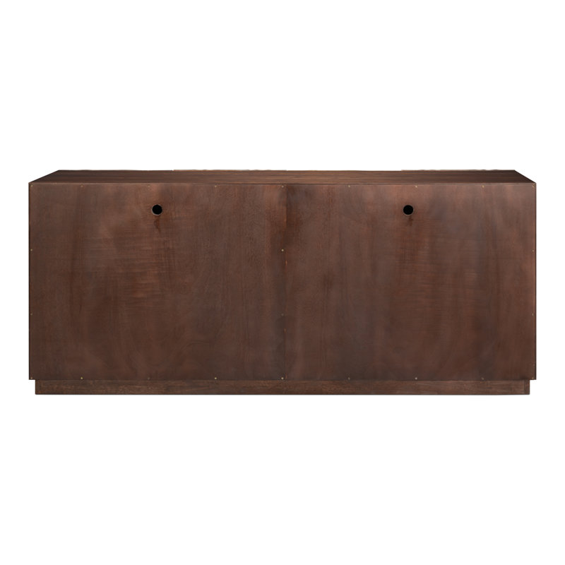 Capriole 86'' W Solid Wood, Brown/Gold