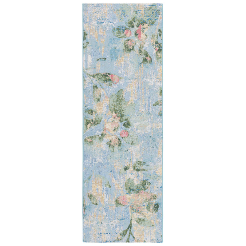 Barbados 500 Performance Floral Indoor/Outdoor Area Rug, Runner 2'8" x 8'