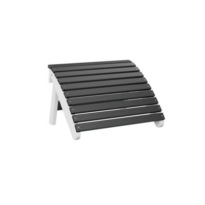  Tabouret Adirondack régulier avec plateau noir et base blanche