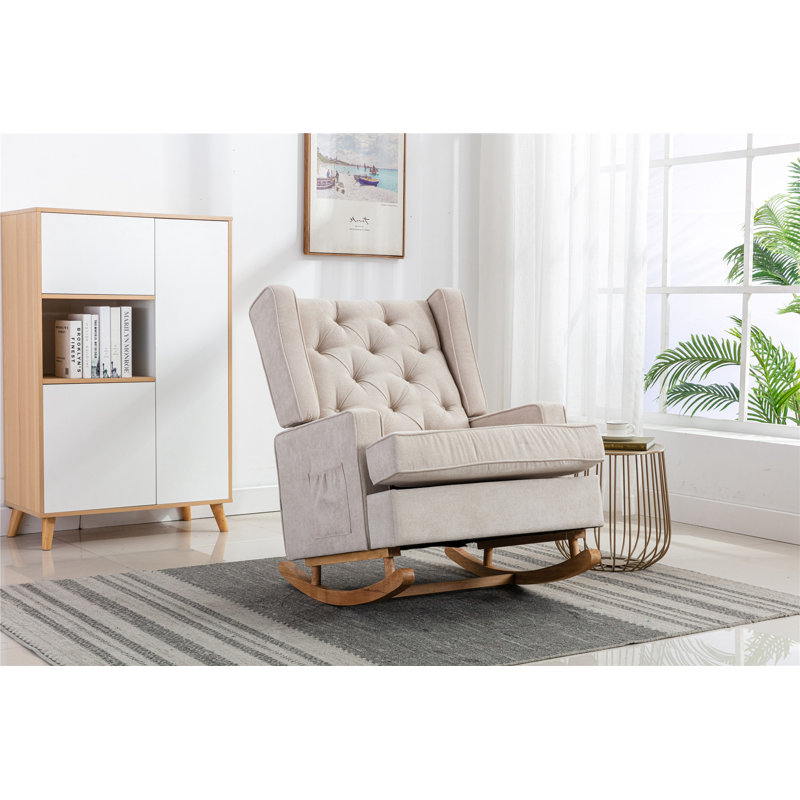 Chaise berçante Jayneen, Beige