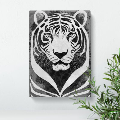 Monochrome Tiger No.4 - Wrapped Canvas