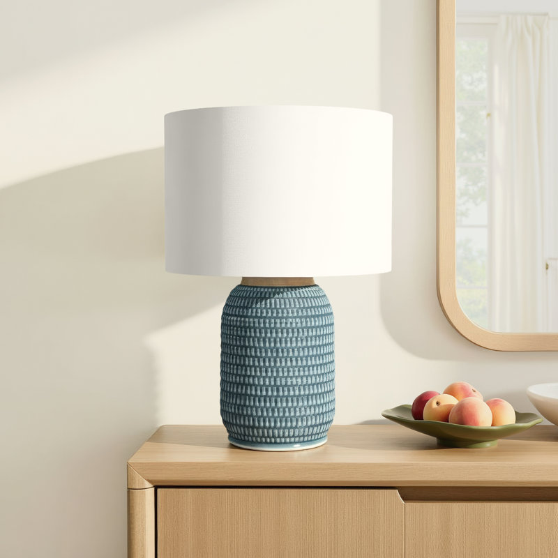 Alleyton Ceramic Table Lamp, Blue