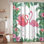 Aquarelle tropicale, palmier, flamant rose, bordure d'oiseaux, décoration lumineuse avec 12 crochets