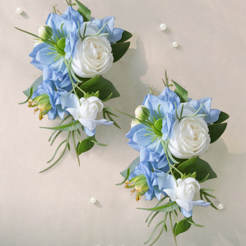 2 pièces fleurs de mariage, fleurs artificielles