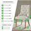 Aviya Extending Solid Wood Table With Eubanks Linen Fabric Chairs - Traditional Rustic Farmhouse-111361558-111361559
