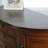 Walnut Finish Solid Wood Bowfront Console Table