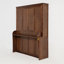 Grand lit escamotable en bois, lit escamotable mural peu encombrant, armoire murale, avec vérins à gaz, noyer-824084739