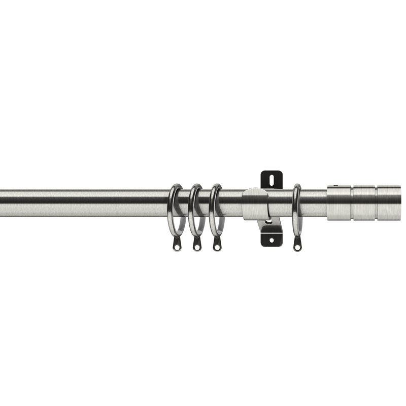 Curtain Track/Rail, 2.8cm, Satin Steel, 240cm