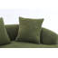 Canapé à compression, style moderne courbé pour petits espaces et appartements, chenille 30D sans assemblage, 3 coussins décoratifs