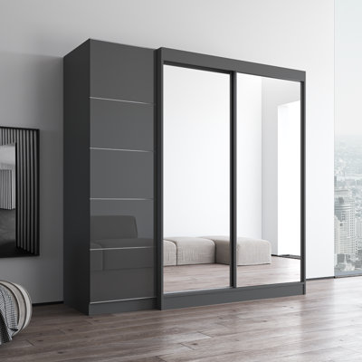 Manufactured 80.7" Armoire with Adjustable Shelves, Hanging Rod, Matte Finish