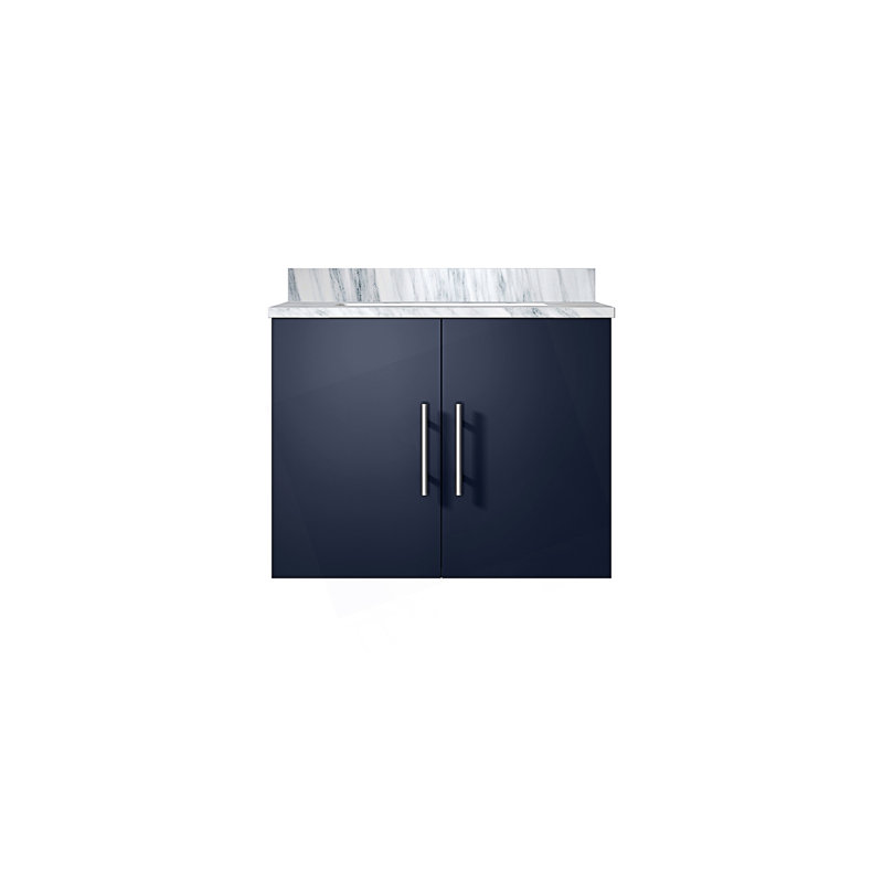 24 po X P 22 po Meuble-lavabo D avec comptoir en marbre de Carrare, Marine