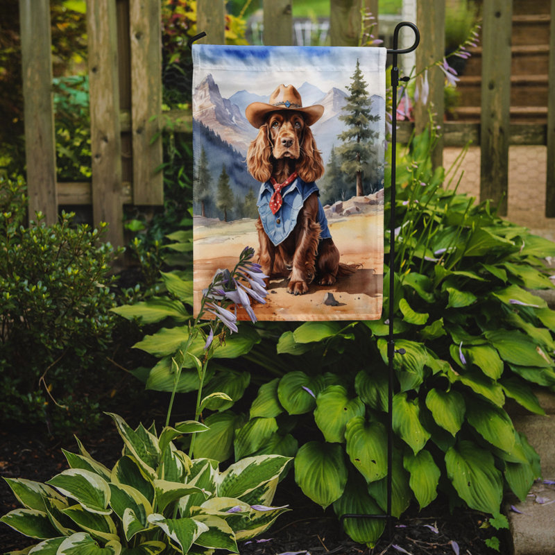 Drapeau Cowboy Welcome Garden, Épagneul cocker anglais