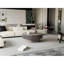 Table basse 39,37 "ronde avec rangement Table d'appoint moderne en placage de bois massif pour salon, chambre à coucher, appartement ou bureau, gris-130914992