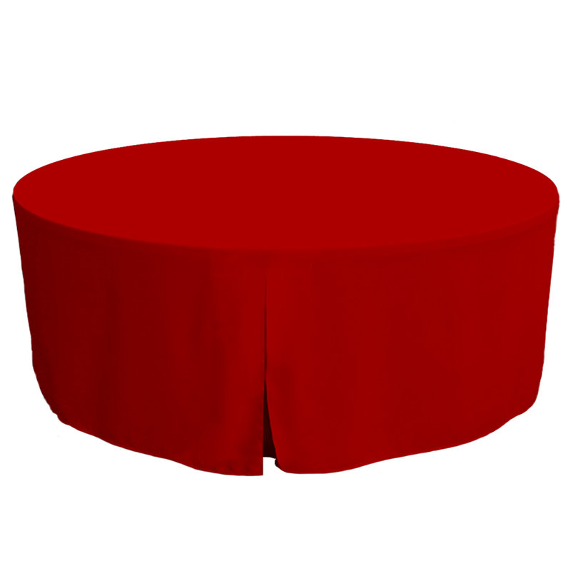 Tablevogue Round Table Cover, Red, 72" L x 72" W