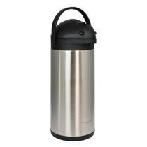  Alpine Cuisine Stainless Steel Thermos Vacuum 1.5-L Hand  Pressed with Plastic Handle & Lid, Leak-Proof Sports drinks jug flask for  Water Coffee Tea, Comfortable & Lightweight, Hot & Cold Beverage 