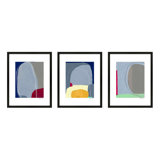 Color Meditation Trio 1. Set Of 3 Print by Andrea Stokes