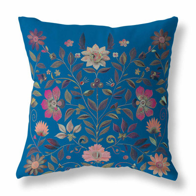 Symmetrical Flora Indoor/Outdoor Pillow