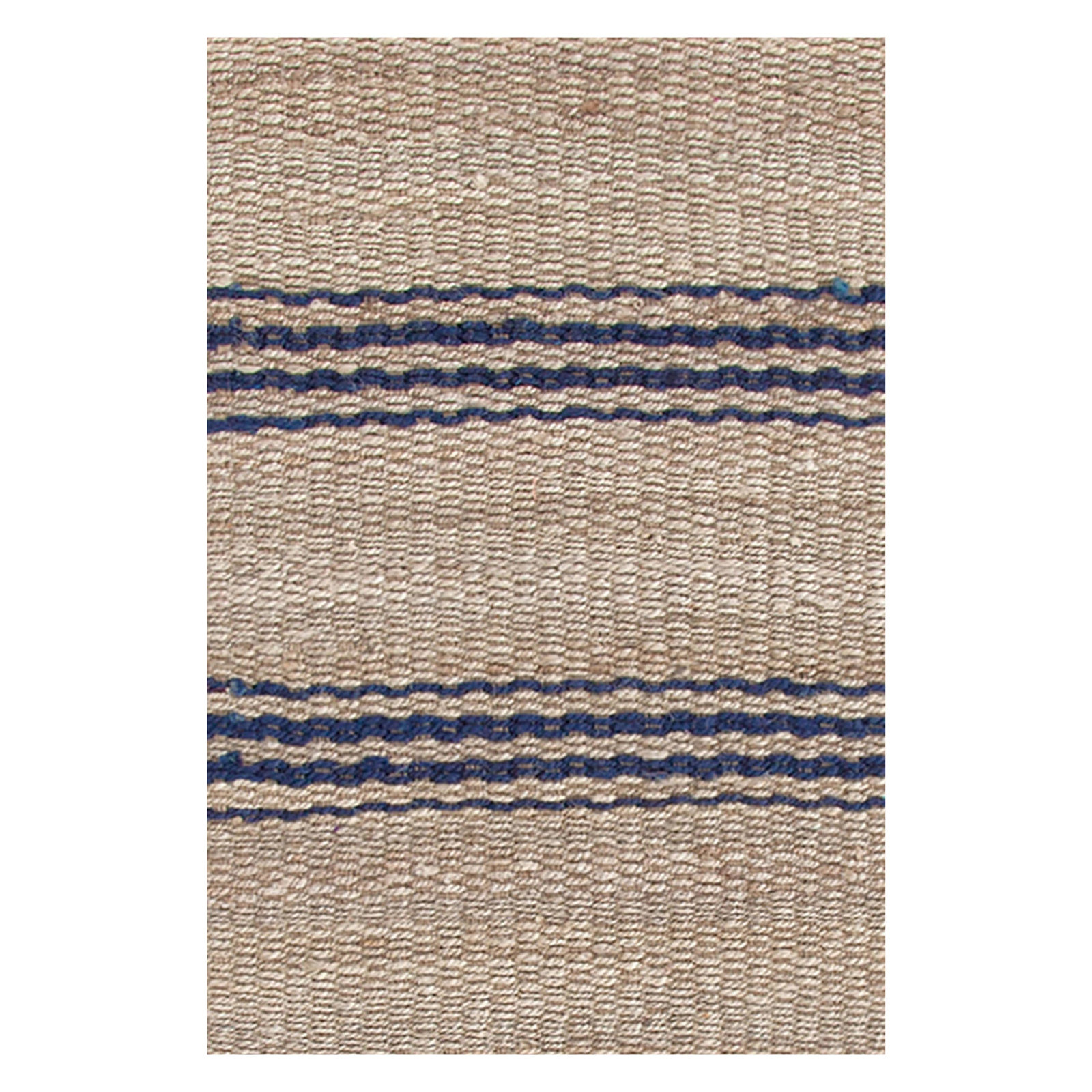 Jute Ticking Indigo Handwoven Rug, Runner 2'6" x 8'