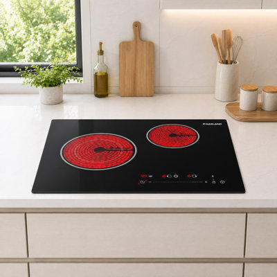 Plaque de cuisson électrique 21 po 2 éléments à surface lisse (radiant) de couleur noire, certifiée ETL