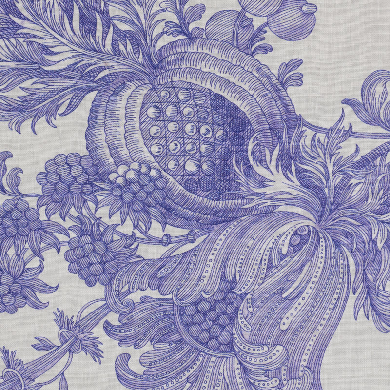 San Cristobal Toile Fabric, Purple