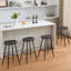 Tabourets de bar en simili cuir sans dossier pour îlot de cuisine (ensemble de 4)-1616711974-1616711975-1616711976