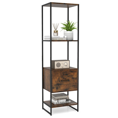 160cm H x 45cm W Metal Bookcase