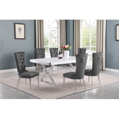Hitansh Double Pedestal Dining Set