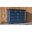 Commode 9 tiroirs, commode campagnarde de 54 po de largeur avec station de charge, finition patinée-1517739421