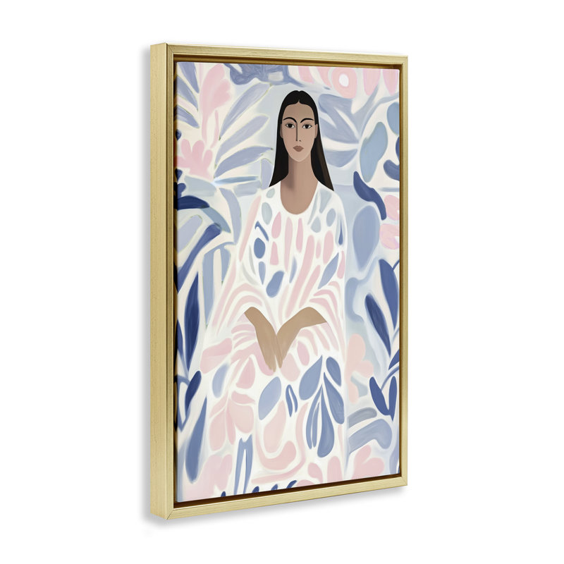 Cadre flottant au pastel, Annabelle Hall, H 25 po x l 17 po, Cadre flottant métallique doré