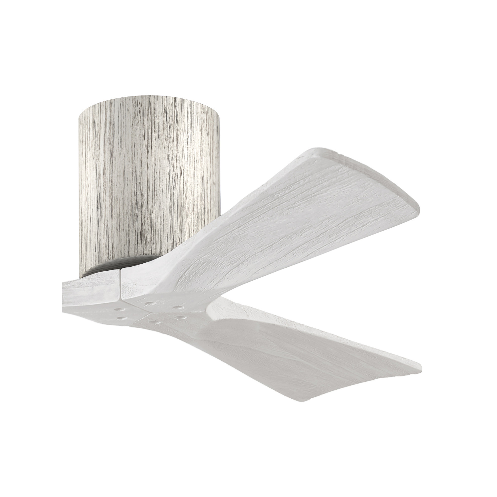 Olivier 3 Blade Ceiling Fan, Matte White, Barn Wood Tone, 42"