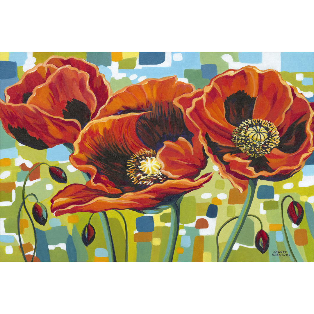 Leinwandbild Vivid Poppies III