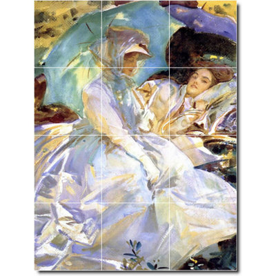 24" X 32" Ceramic Vincent Van Gogh Country Painting Decorative Mural Tile W09334: 8" X 8" (Set Of 12)-Ly2-