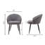 48cm H Polyester Upholstered Metal Low Back Armchair-2118021978