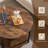 Rustic Round Coffee Table Sofa Table-108957401