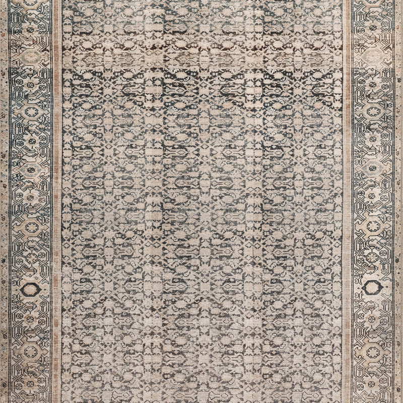 Tapis gris campagnard en polyester Bungalow Bungalow, Tapis de couloir 2 pi 3 po x 7 pi 6 po