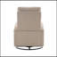 Fauteuil oscillant pivotant rembourré. Chaise à bascule pour chambre d'enfant en beige. Un sac gauche de style moderne.