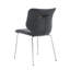 Ensemble de 4 chaises de salle à manger modernes en similicuir gris foncé et pieds en métal capitonnés