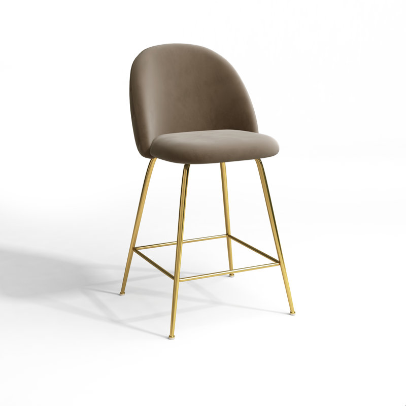 Ella Upholstered Counter Stool with Metal Frame