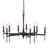 9 - Light Steel Dimmable Empire Chandelier
