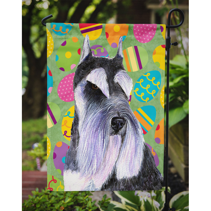 Drapeau de jardin Atara, Schnauzer (noir et violet)