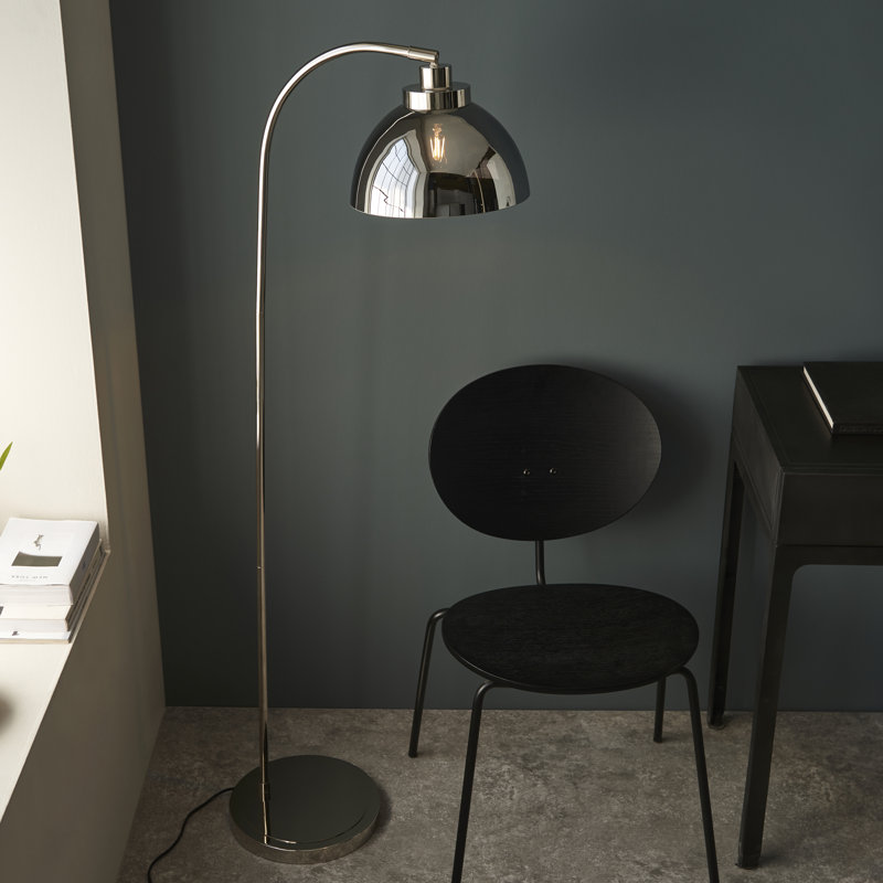 Blossburg 144cm Nickel Arched Floor Lamp