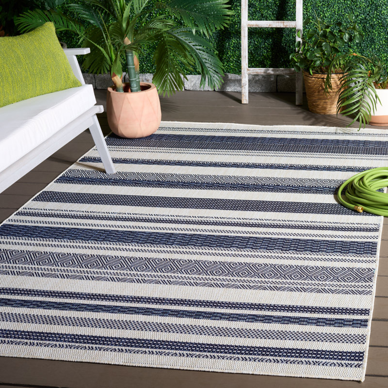 Legros Performance Performance Striped Rug, Rectangle 5'1" x 7'6"