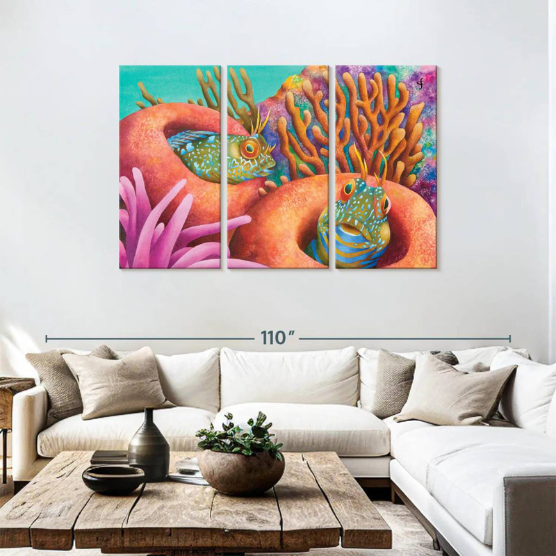 Brampt Seaweed Blennies, 48" H x 74" W