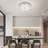 20" Modern Flower Crystal Dimmable Ceiling Light Fixture With Remote Control