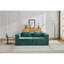 Canapé à compression, canapé-lit de plancher convertible à structure fixe, causeuse modulaire sans os sans causeuse, tissu chenille, pour salon, vert foncé-1033344366