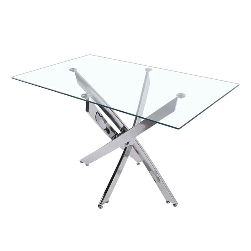 Alfwin Glass Top Dining Table