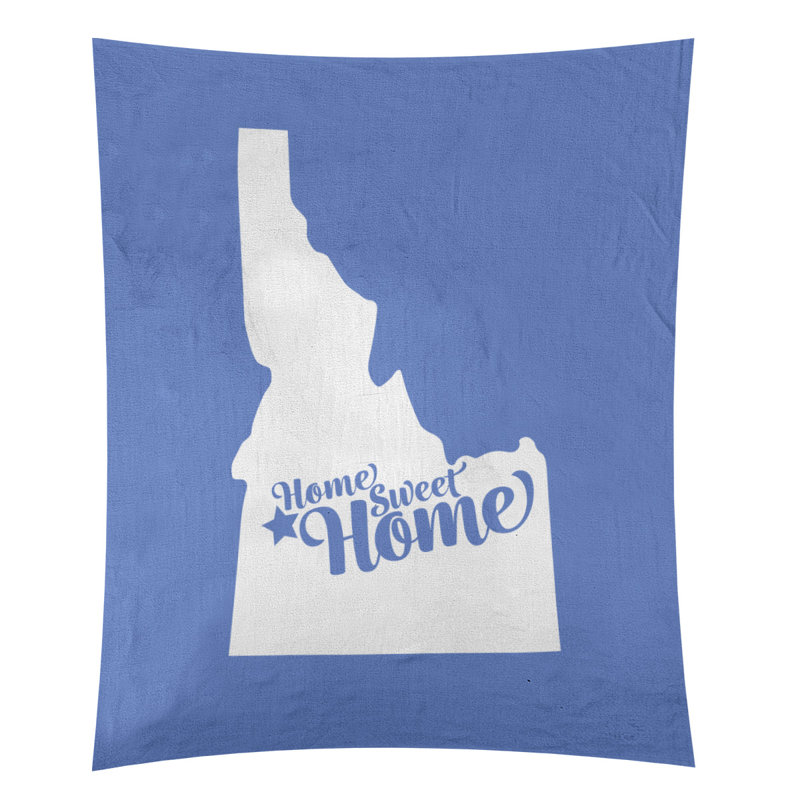 Tapisserie Home Sweet Boise, H 104 po x l 88 po, Bleu