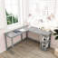 Bureau en coin Peytin avec tablettes-69121973