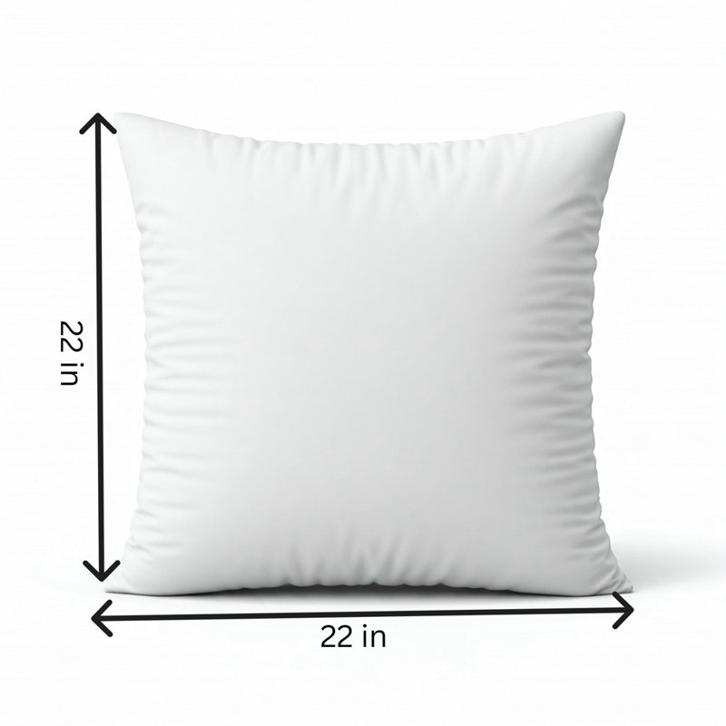  Set of 2 Throw Pillow With Inserts– 22"x22" Decorative Throw Pillow Full Set, Blue, 22" x 22", Polyester